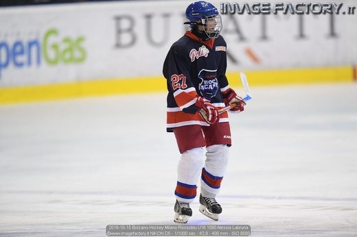 2016-10-15 Bolzano-Hockey Milano Rossoblu U16 1560 Alessia Labruna